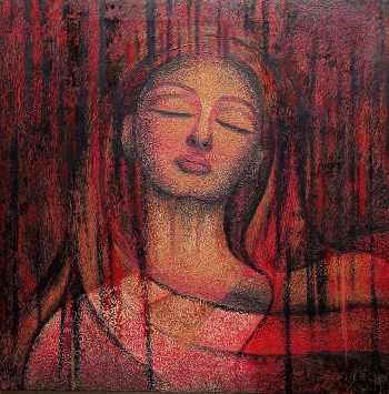 Mixed media on Canvas  painting titled Battle of Existence 