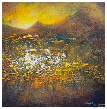 Acrylic on Canvas painting titled Abstract landscape 