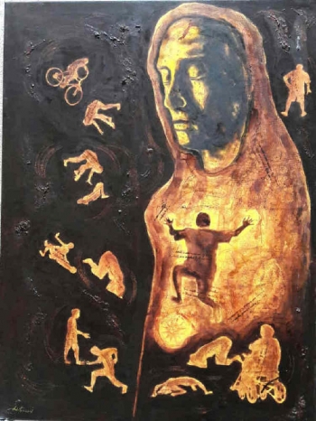 Acrylic on Canvas painting titled Transcendence