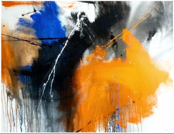 Acrylic on canvas painting titled A Splash of Sunshine