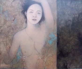 Acrylic on Canvas painting titled In Sync with the Universe