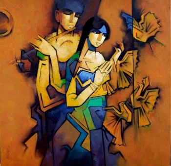 Acrylic on Canvas painting titled The Language of Love