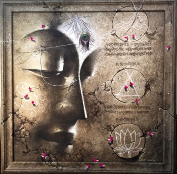 Acrylic on Canvas painting titled The Blossoming of Divinity I