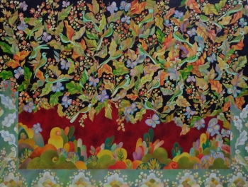 Oil on Canvas painting titled The Evening Song