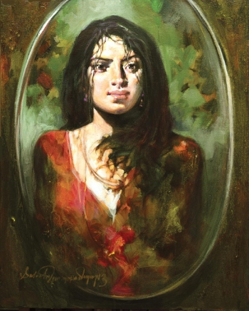 Acrylic on Canvas painting titled The Mirror sg01