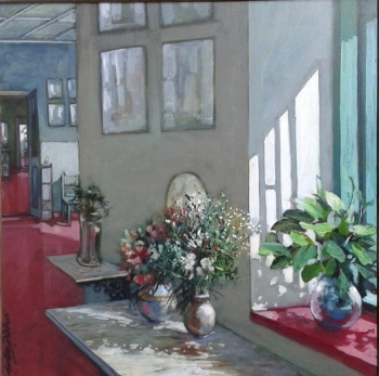 Oil on Canvas painting titled The Homecoming I
