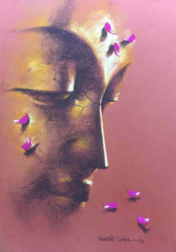 Soft Pastel on Paper painting titled A Divine Deity I