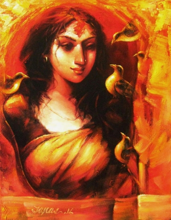 Acrylic on Canvas painting titled Immersed in Love