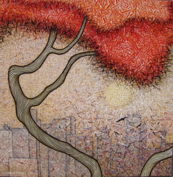 Acrylic on Canvas painting titled A Blooming Beauty