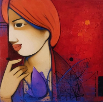 Acrylic on Canvas painting titled The Beauty of Childhood I