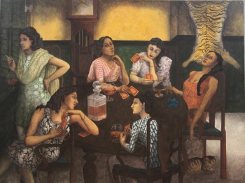 Tempera On Canvas painting titled The Last Sipper