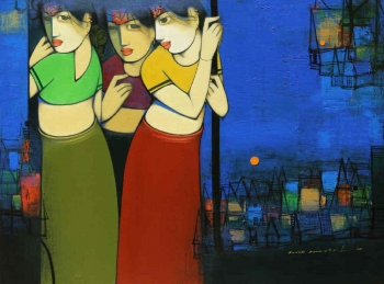 Acrylic on canvas painting titled Young Innocence IV