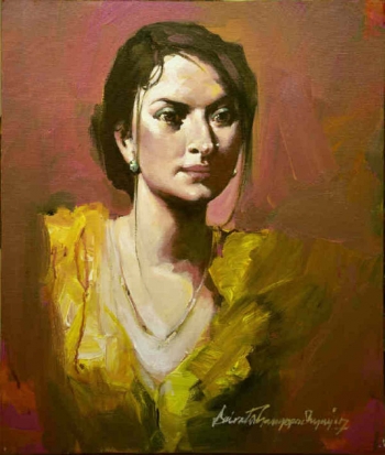 Acrylic on Canvas painting titled A Picture of Elegance