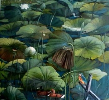 Acrylic on Canvas painting titled Just You & Me