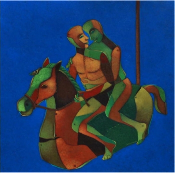 Acrylic on Canvas painting titled In Love, Forever