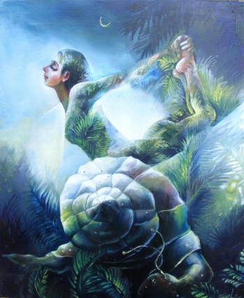 Acrylic on Canvas painting titled In My Dream