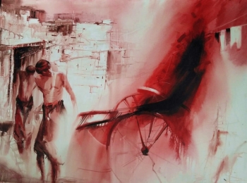 Acrylic on canvas painting titled Courageous Crusaders