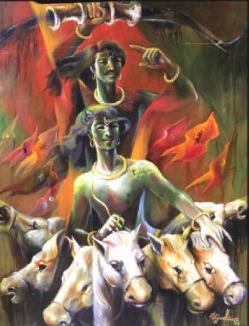 Oil & Acrylic on Canvas painting titled The Revelation II