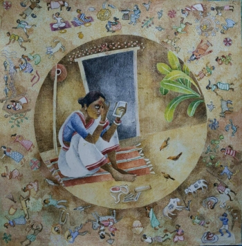 Watercolour on Paper painting titled Precious Time in the Sun