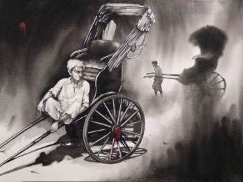 Watercolour on paper painting titled A Symbol of Fortitude