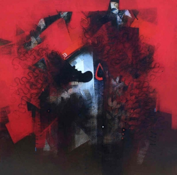 Oil on Canvas painting titled Shiva I