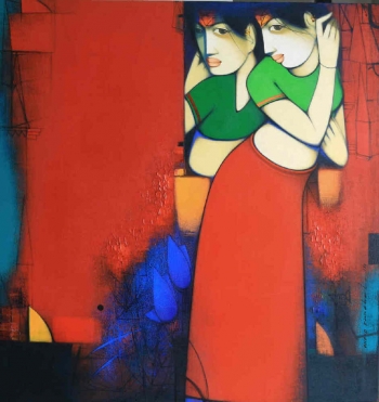 Acrylic on canvas painting titled A Memorable Innocence II