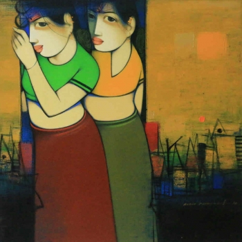 arcylic on canvas painting titled Young Innocence III