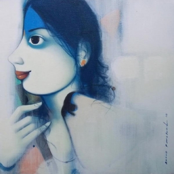 arcylic on canvas painting titled An Affectionate Nudge II