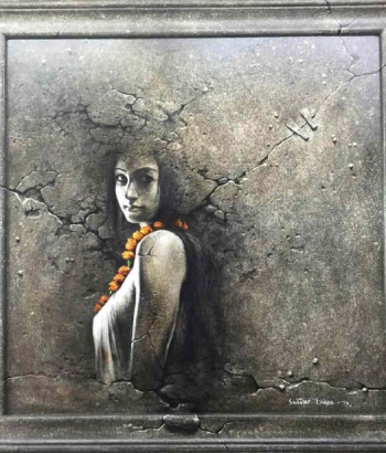 Acrylic on Canvas painting titled The Beauty of Her Love