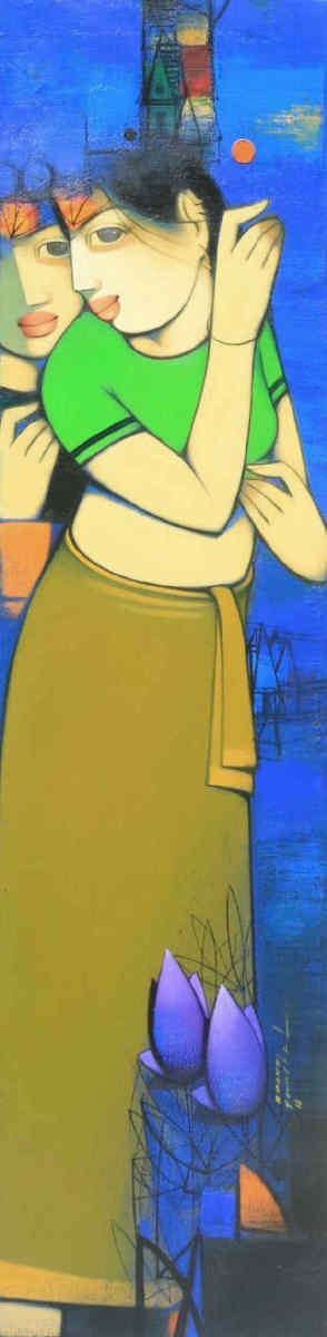 Acrylic on Canvas painting titled Family I