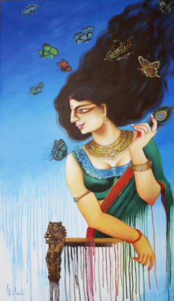 Acrylic on Canvas painting titled Nostalgia of Love II