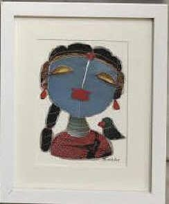 Mixed Media on Canvas painting titled She III