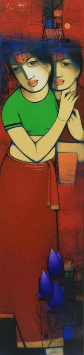 Acrylic on Canvas painting titled Family IV