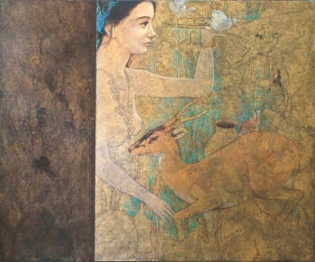 Acrylic on Canvas painting titled Harmonious Nature