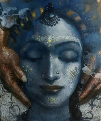 Mixed Media on Canvas painting titled Accepting Love