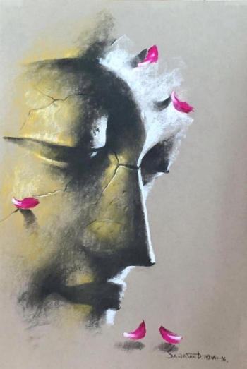 Soft Pastel on Paper painting titled A Divine Deity II