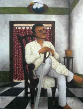 tempera on canvas painting titled His highness