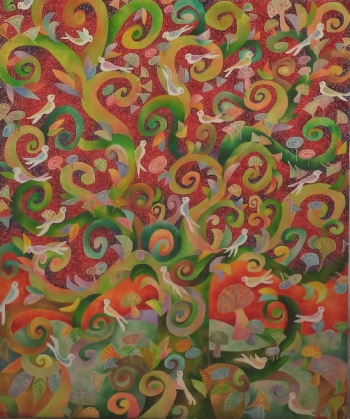 Oil on Canvas painting titled Life giving Tree