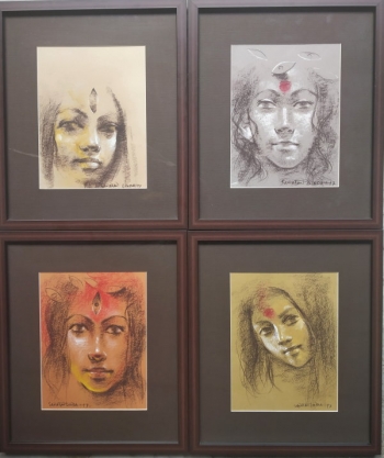 Soft Pastel on Paper painting titled In a New Light I-IV