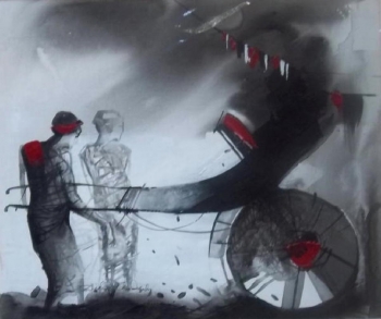 Acrylic on Canvas painting titled The Courageous Crusaders I