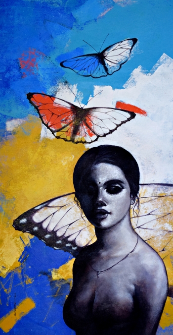 Acrylic on Canvas painting titled Freedom of Beauty_13